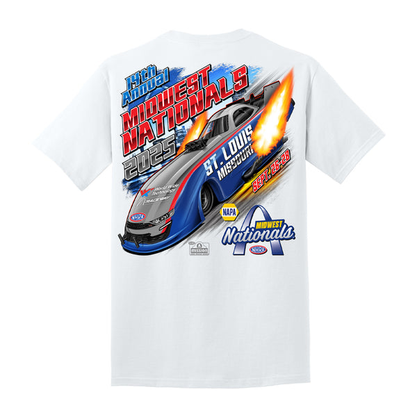 2025 NHRA Midwest Nationals Event Shirt - White - Back View