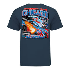 2026 NHRA Route 66 Nationals T-Shirt in Blue - Back View