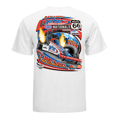 Route 66 Nationals Event Shirt in White - Back View