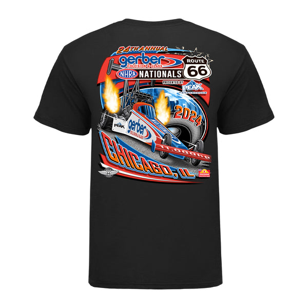 Route 66 Nationals Event Shirt in Black - Back View