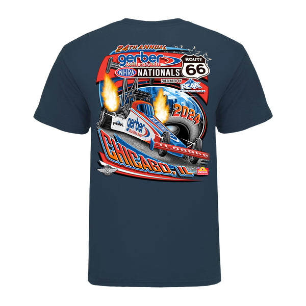 Route 66 Nationals Event Shirt in Blue - Back View