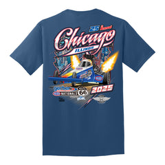 2025 Chicago Route 66 Nationals Event Shirt - Neptune Blue - Back View