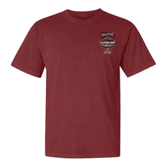 2026 Thunder Valley Nationals Retro T-Shirt in Red - Front View