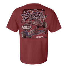 2026 Thunder Valley Nationals Retro T-Shirt in Red - back View
