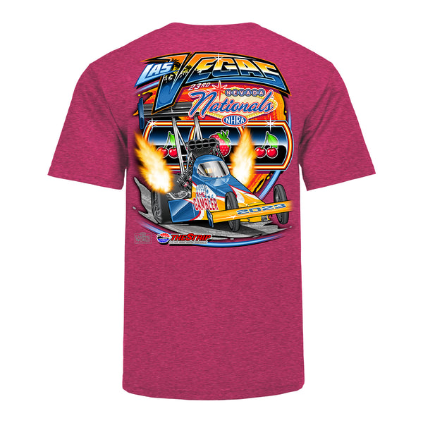 NHRA Nevada Nationals Event T-Shirt In Pink - Back View
