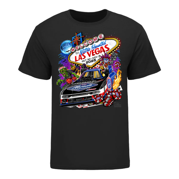 2025 NHRA Nevada Nationals Nitro Junkie Event Shirt - Black - Front View