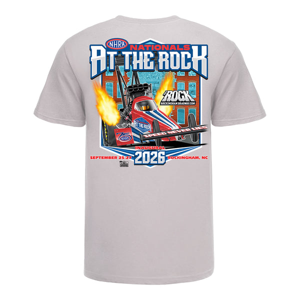 2026 NHRA Rockingham Nationals Event T-Shirt in White - Back View