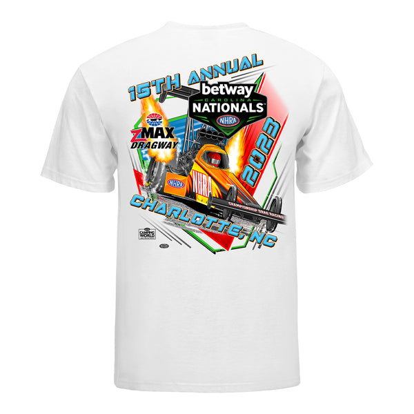 Betway NHRA Carolina Nationals Event T-Shirt In White - Back View