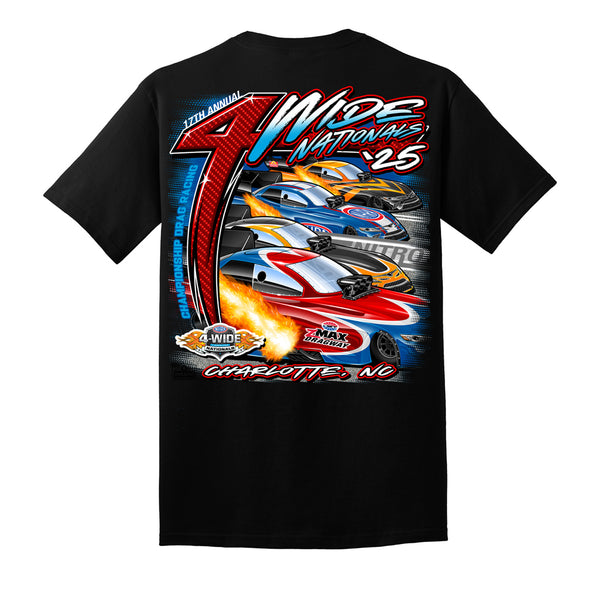 2025 NHRA 4-Wide Carolina Nationals Event Shirt - Black - Back View