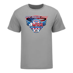 2026 Charlotte 4 Wide Nationals T-Shirt in Grey - Front View