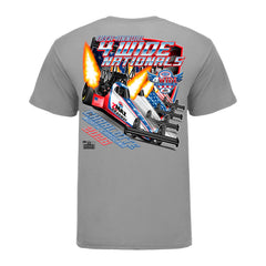 2026 Charlotte 4 Wide Nationals T-Shirt in Grey - Back View