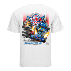 Charlotte 4-Wide Nationals Event Shirt in White - Back View