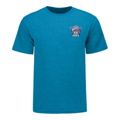 Charlotte 4-Wide Nationals Event Shirt in Blue - Front View