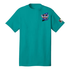 2025 American Rebel Light NHRA 4-Wide Nationals Event Shirt - Bright Aqua - Front View
