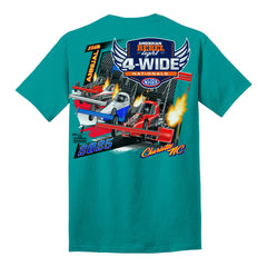 2025 American Rebel Light NHRA 4-Wide Nationals Event Shirt - Bright Aqua - Back View