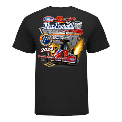 New England Nationals Event Shirt in Black - Back View
