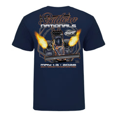 2026 NHRA Southern Nationals Ghost T-Shirt In Blue - Back View