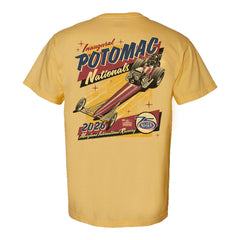 2026 Potomac Nationals Retro T-Shirt in Yellow - Back View