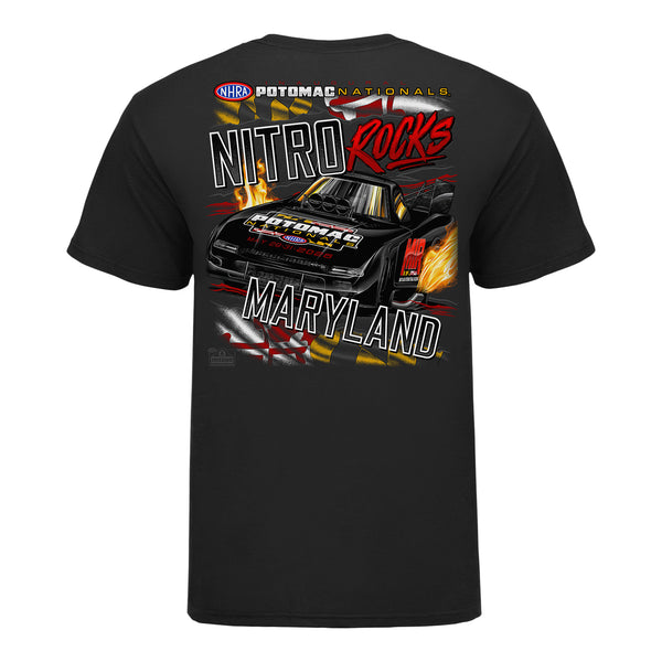 2026 Potomac Nationals Ghost T-Shirt in Black - Back View