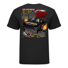 2026 Potomac Nationals Ghost T-Shirt in Black - Back View