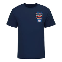 2026 Dodge NHRA Great Lakes Nationals Navy Event T-Shirt in Blue - Front view