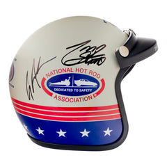 2026 Lucas Oil NHRA Winternationals Winners Autographed 75th Anniversary Retro Mini Helmet- Right Side View