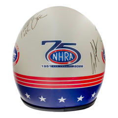 2026 Lucas Oil NHRA Winternationals Winners Autographed 75th Anniversary Retro Mini Helmet - Back Side View