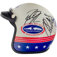 2026 AMALIE Motor Oil NHRA Gatornationals Winners Autographed 75th Anniversary Retro Mini Helmet - Left View