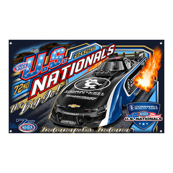 2026 Cornwell Quality Tools NHRA US Nationals Event Banner - Front View