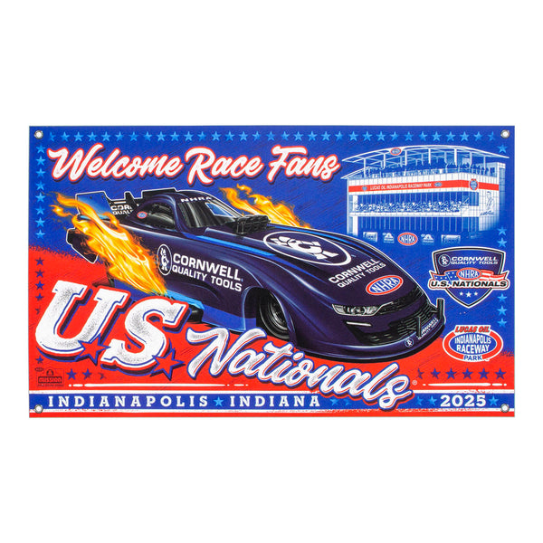 2025 Cornwell Quality Tools NHRA U.S. Nationals Event Banner - Front View