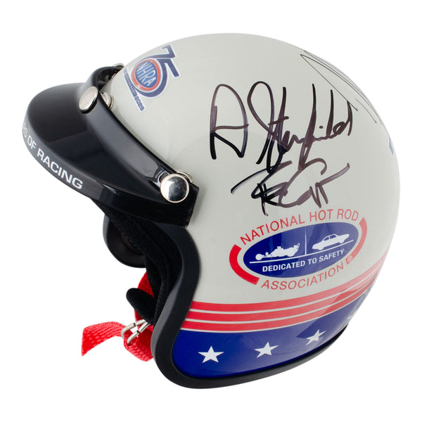 75th 2026 NHRA Summit Racing Equipment NHRA Nationals Winners Autographed Retro Mini Helmet