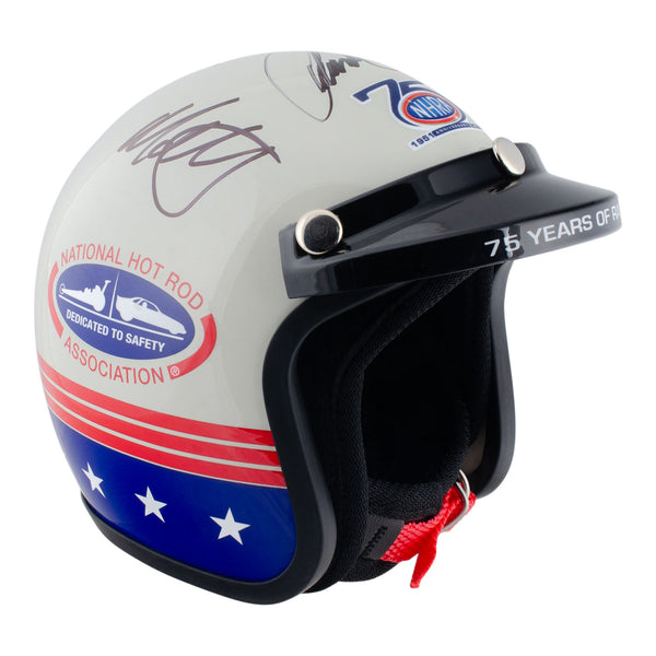 75th 2026 NHRA Super Grip NHRA Thunder Valley Nationals Winners Autographed Retro Mini Helmet