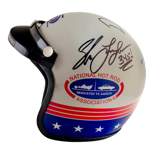 75th 2026 NHRA Southern Nationals Winners Autographed Retro Mini Helmet