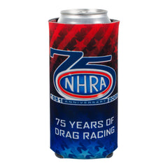 NHRA 75th Stars Can Cooler In Blue & Red - Back View