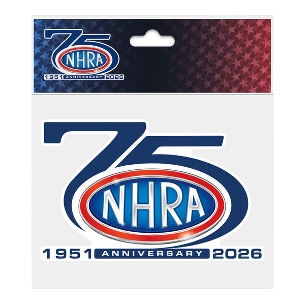 NHRA 75th Anniversary Logo Decal - Front View
