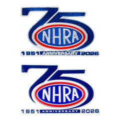 NHRA 75th 2-Pack Emblem In Blue - Front View