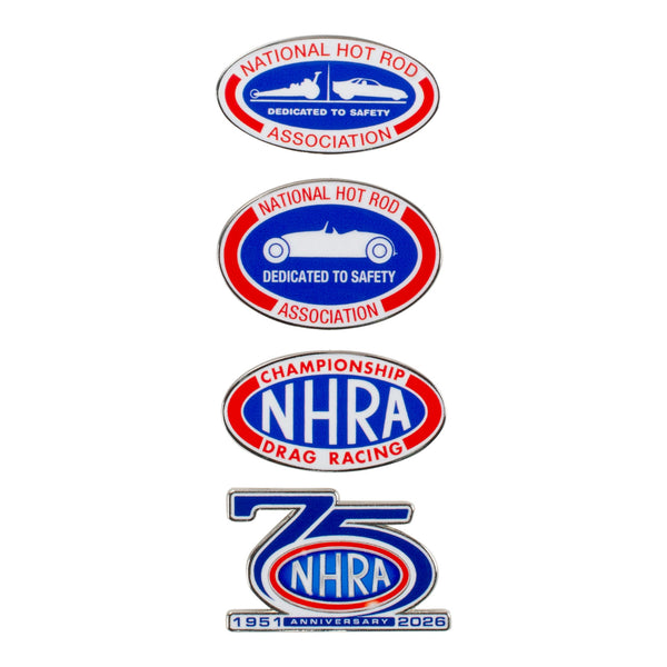 NHRA 75th Hatpin Collection In Multi-Color - Front View