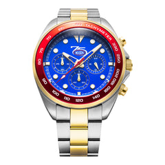 NHRA 75th Anniversary Red & Blue Chronograph Two-Tone Bracelet Watch - Front View