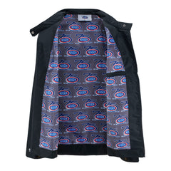 Ladies 75th Anniversary Flame Jacket in Black - interior view