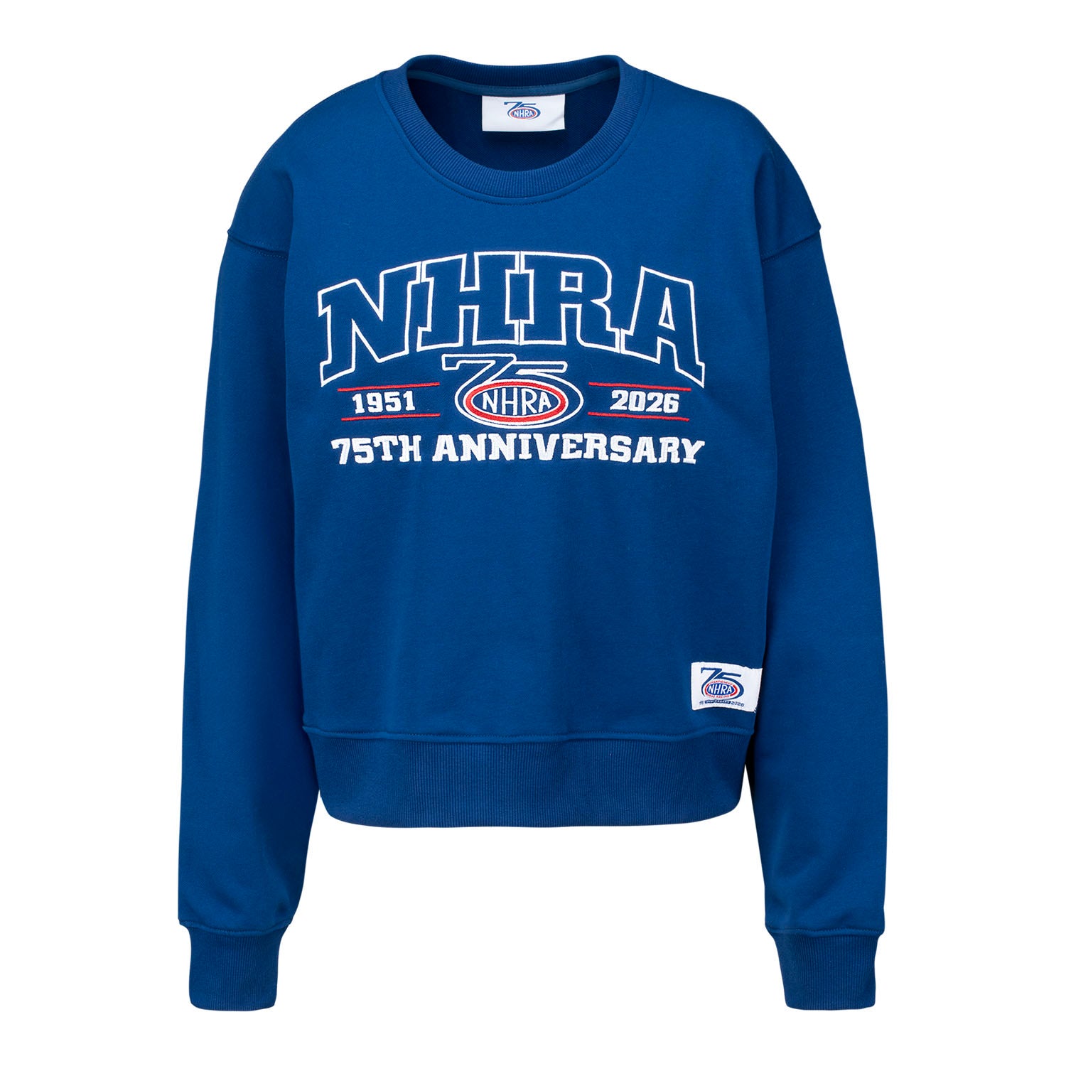 NHRA 75th Anniversary Ladies Cropped Crewneck | NitroMall