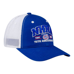 NHRA 75th Anniversary Collegiate Mesh Hat in Blue - Front Right View