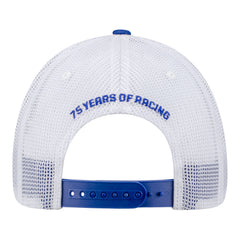NHRA 75th Anniversary Collegiate Mesh Hat in Blue - Back View
