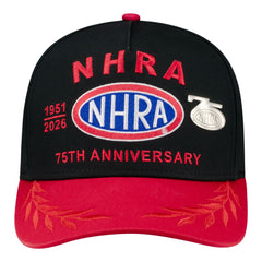 NHRA 75th Anniversary Collectors Pin Hat - Front View