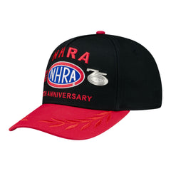 NHRA 75th Anniversary Collectors Pin Hat - Angled Left Side View