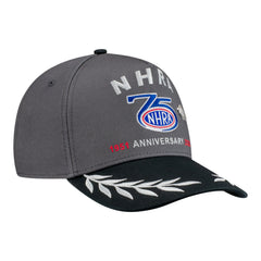 NHRA 75th Anniversary Limited Edition Hat 1 of 75 in Grey - Front View