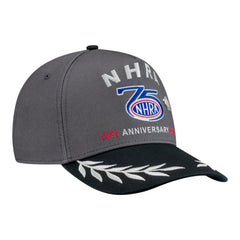 NHRA 75th Anniversary Limited Edition Hat 25 of 75 in Grey - Front Right View