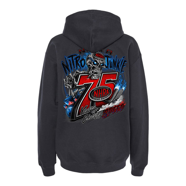 NHRA Nitro Junkie Sweatshirt in Black - Back View