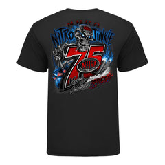NHRA 75th Nitro Junkie T-Shirt in Black - Back View