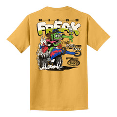 NHRA 75th Nitro Freak T-Shirt in Yellow - Back View
