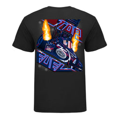 NHRA 75th Neon Top Fuel T-Shirt in Black - Back View